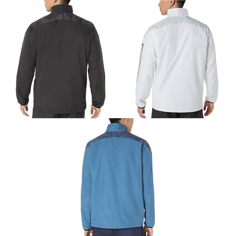 アシックスasicsジムフィットネスヨガウェアアウタージャケット裏トリコットグラフィックウインドブレーカージャケット2031F175メンズ男性25AF