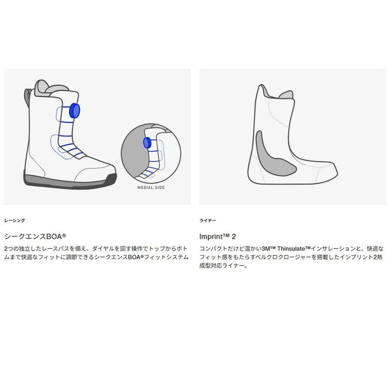 バートンBURTONスノボースノボスノーボードブーツウェイブレンジStepOn(R)ワイド302981レディース女性25-26