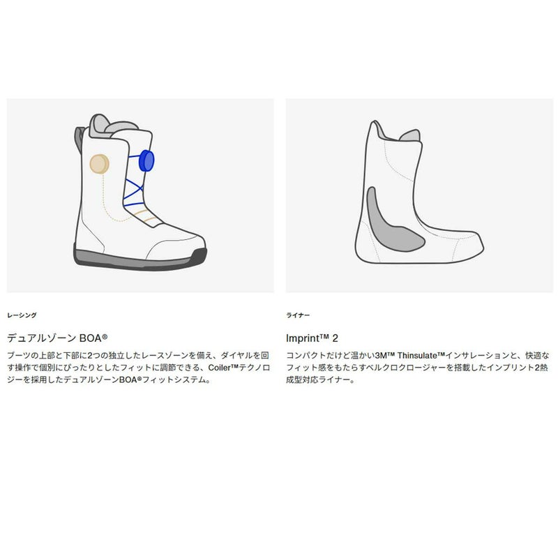バートンBURTONスノボースノボスノーボードブーツルーラーBOA(R)ワイド203171メンズ男性25-26