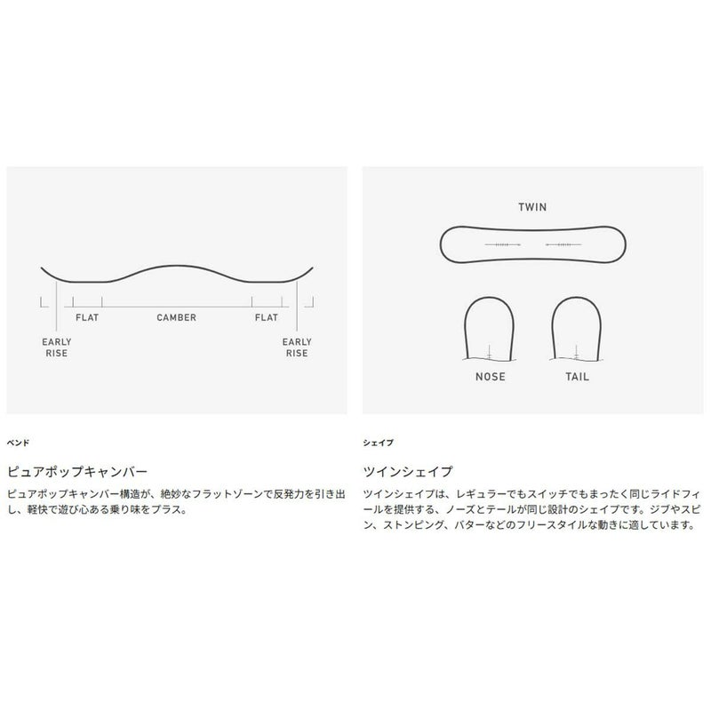 バートンBURTONスノボースノボスノーボード板イェーセイヤーキャンバーオールマウンテン132221レディース女性25-26