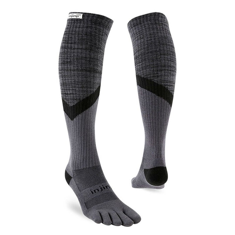 インジンジinjinjiランニングソックス靴下トレイルミッドウェイトオーバーザカフ213190-GNTメンズレディースユニセックス25FA秋冬