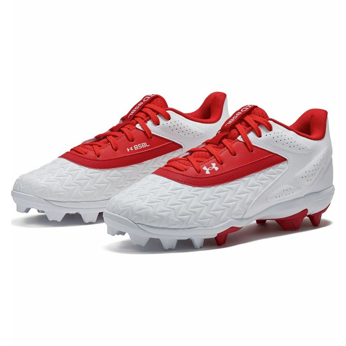 野球 ポイントスパイク アンダーアーマー レッド ホワイト ソフトボール ベース アンダーアーマー UNDER ARMOUR ベースボール 野球 ソフトボール