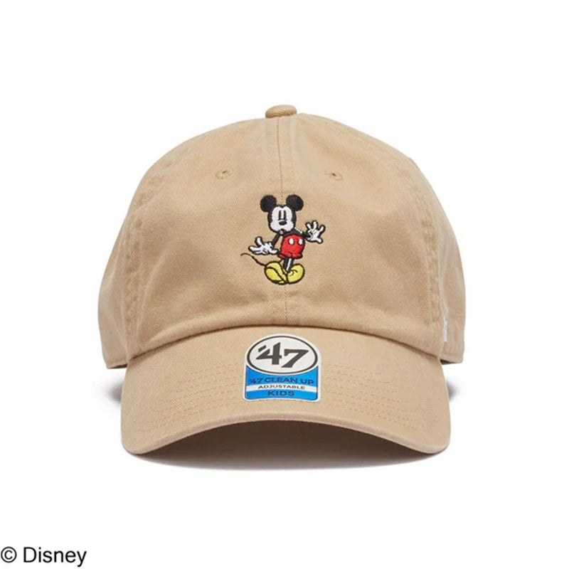 フォーティーセブン47アウトドアカジュアル帽子キャップキッズクリーンナップDisneyディズニーミッキーマウスカーキ14865115ジュニアキッズ子ども男の子女の子25FA秋冬