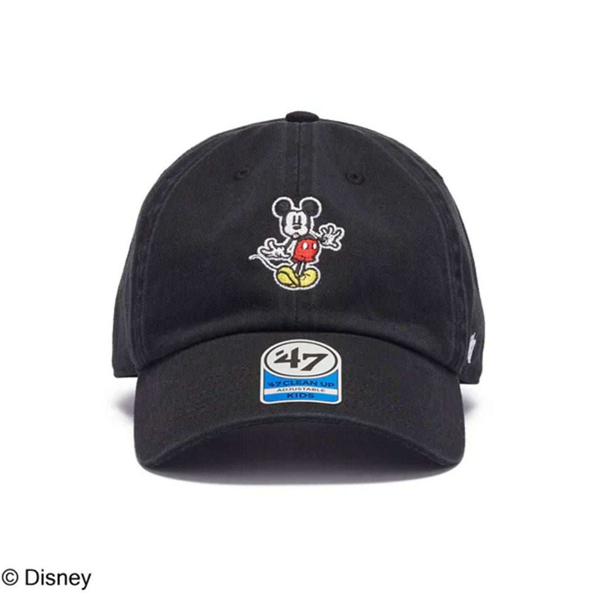 フォーティーセブン47アウトドアカジュアル帽子キャップキッズクリーンナップDisneyディズニーミッキーマウスブラック14865116ジュニアキッズ子ども男の子女の子25FA秋冬