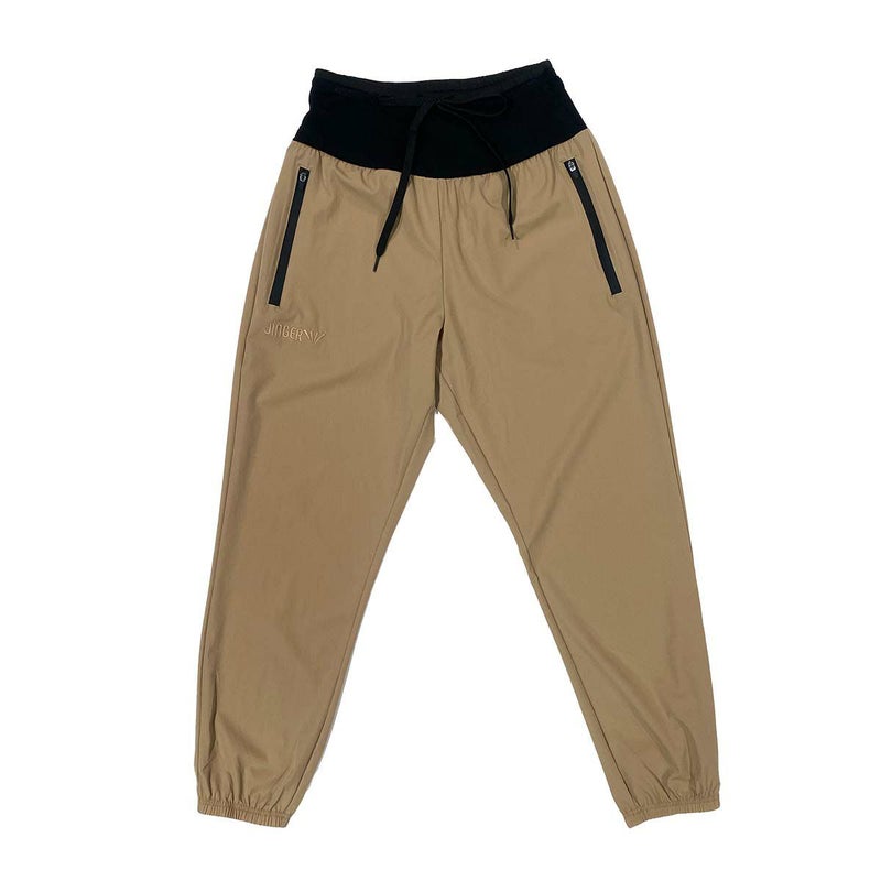 ジンガーJINGERランニングウェアボトムスロングパンツ長ズボンルーズパンツJ-2061-BEGメンズレディースユニセックス25FA秋冬