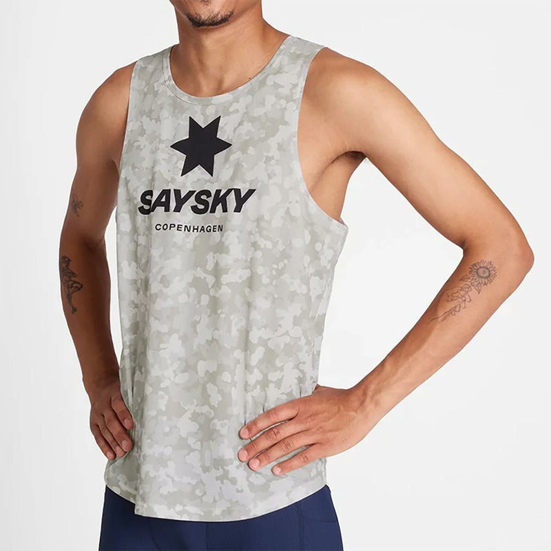 セイスカイSAYSKYランニングウェアノースリーブタンクトップCamoCombatSingletOMRSI31C1049メンズ男性25FA秋冬