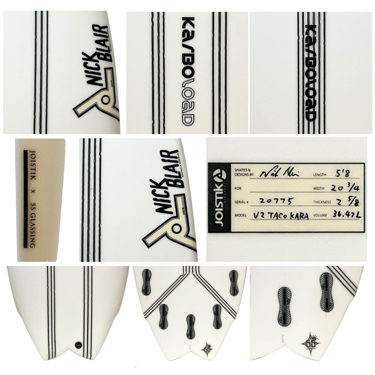 ジョイスティックサーフボードJOISTIKSURFBOARDSサーフィンサーフサーフボード板ショートボードV2TACOKARA5.8クリアーKARBOLOADJAPANSHAPE20775