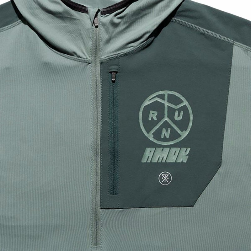 ランアモックRUNAMOKランニングウェアアウタージャケットGRINNELLHOODIERK443-DFTメンズ男性25FA秋冬