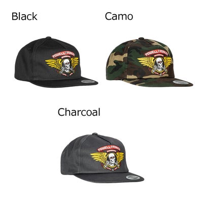 パウエルペラルタPOWELLPERALTAスケボースケートボード帽子キャップウィングドリッパースナップバックブラックWingedRipperSnapbackBlack520253701メンズ男性25FA秋冬