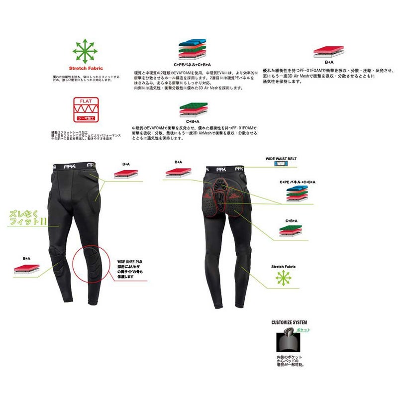 エーアールケイARKスノボースノボスノーボードプロテクターMSLHipLongAR12505メンズレディースユニセックス25-26