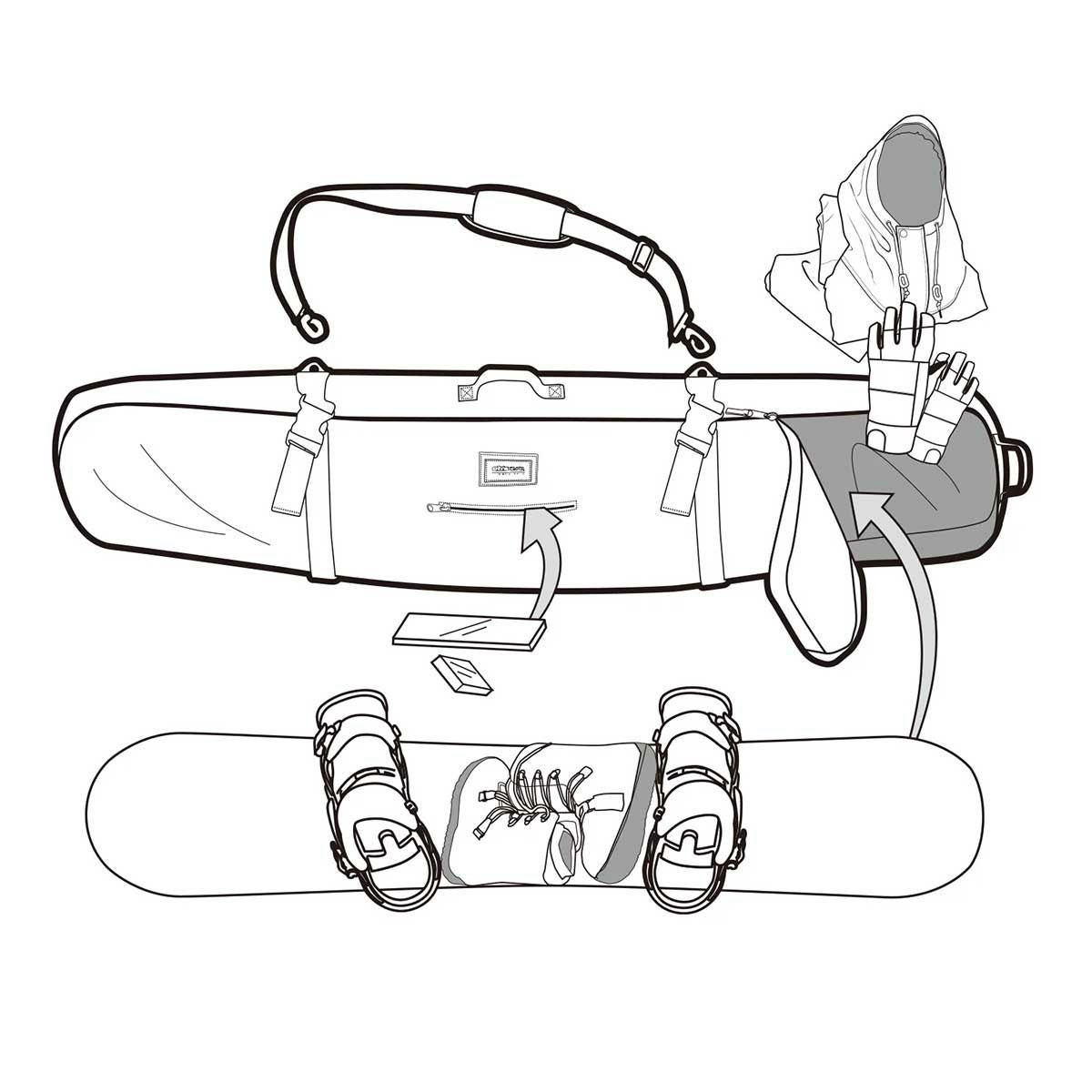 エビスeb'sスノボースノボスノーボードボードケースボードパックBOARDPACK4500343メンズレディースユニセックス25-26