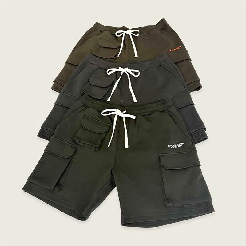 ゴールドジムGOLD'SGYMジムフィットネスヨガウェアボトムスショートハーフパンツ短パンカーゴストレッチショートパンツG7167メンズレディースユニセックス25FA秋冬