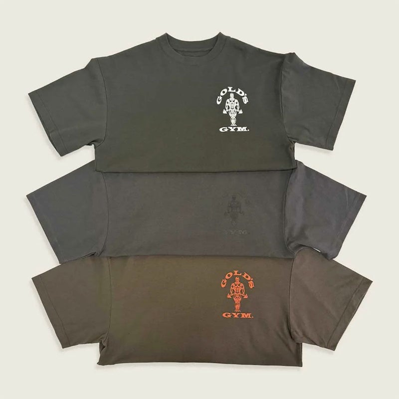 ゴールドジムGOLD'SGYMジムフィットネスヨガウェア半袖TシャツヒストリーバックプリントTシャツG2270Hメンズレディースユニセックス25FA秋冬