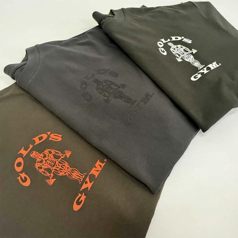 ゴールドジムGOLD'SGYMジムフィットネスヨガウェア半袖TシャツヒストリーバックプリントTシャツG2270Hメンズレディースユニセックス25FA秋冬