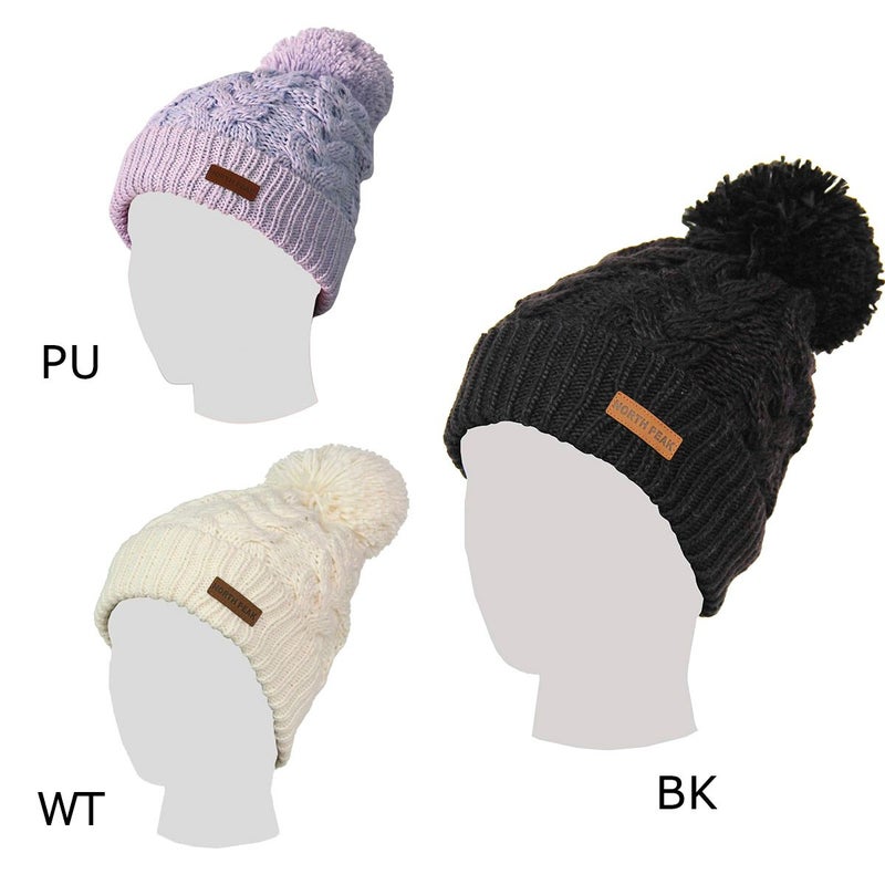 ノースピークnorthpearkスノボースノボスノーボード帽子ニット帽ビーニー雪遊びフリースボンボンNP-9438ジュニアキッズ子ども男の子女の子25-26