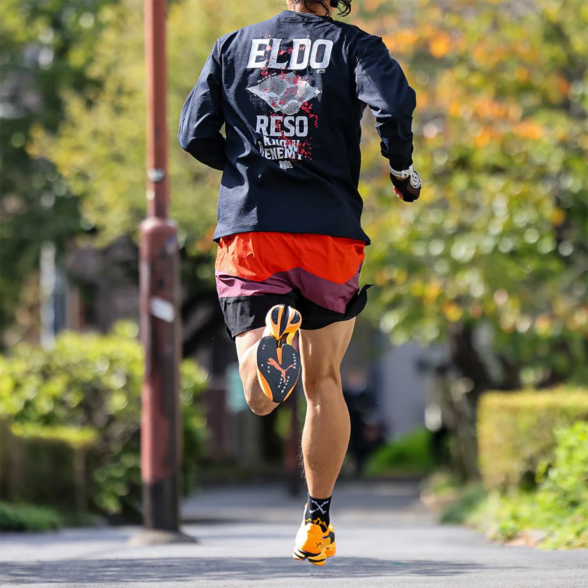 エルドレッソELDORESOランニングウェア長袖TシャツロンTSplashesLongTeeE1105025メンズレディースユニセックス25FA秋冬