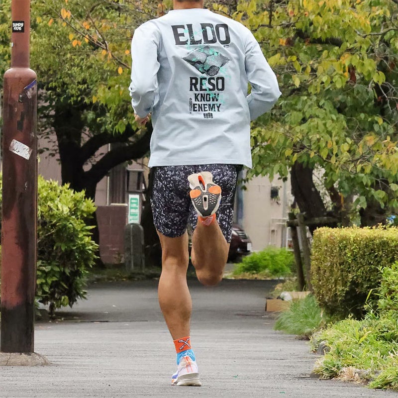 エルドレッソELDORESOランニングウェア長袖TシャツロンTSplashesLongTeeE1105025メンズレディースユニセックス25FA秋冬
