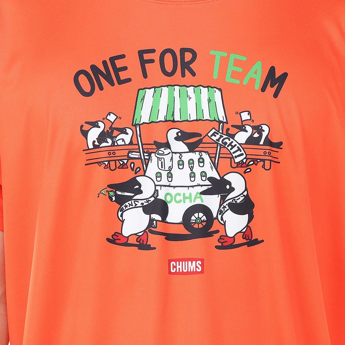 チャムスCHUMSランニングウェア半袖TシャツワンフォーチームTシャツOneForTeamT-ShirtCH01-2640メンズレディースユニセックス25FA秋冬