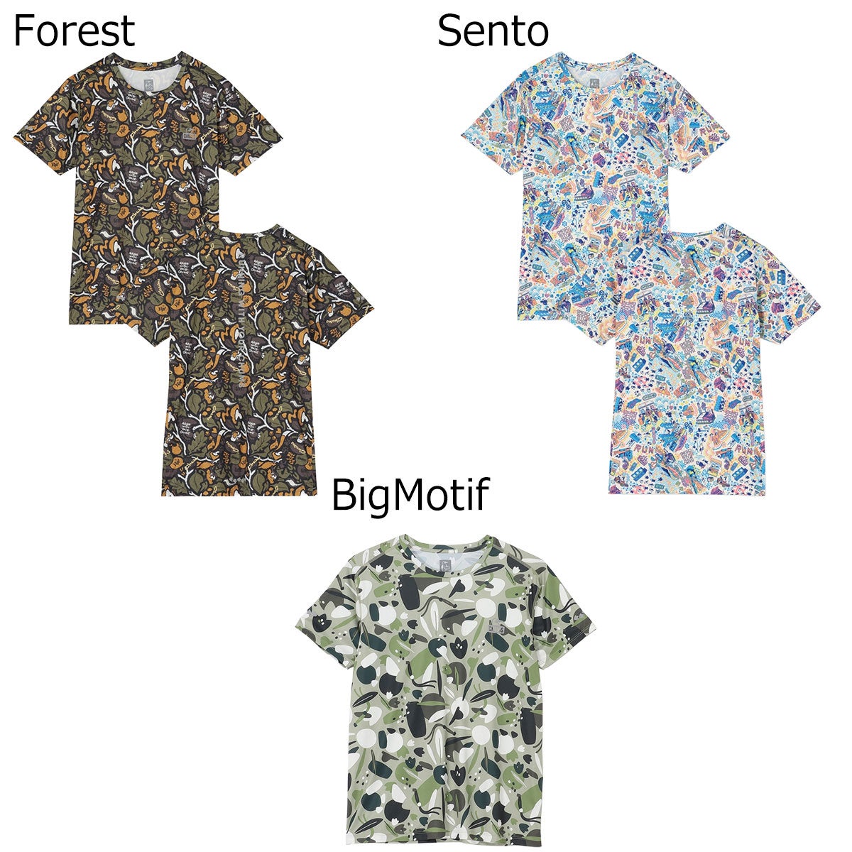 チャムスCHUMSランニングウェア半袖TシャツパターンドTシャツPatternedT-ShirtCH01-2641メンズレディースユニセックス25FA秋冬