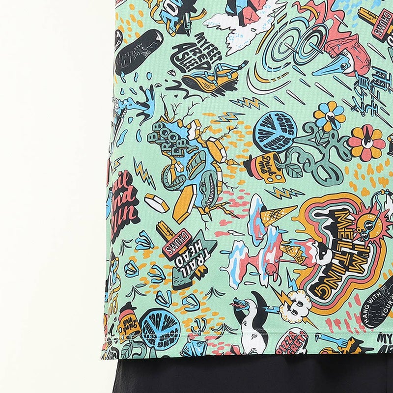 チャムスCHUMSランニングウェア半袖TシャツパターンドTシャツPatternedT-ShirtCH01-2641メンズレディースユニセックス25FA秋冬