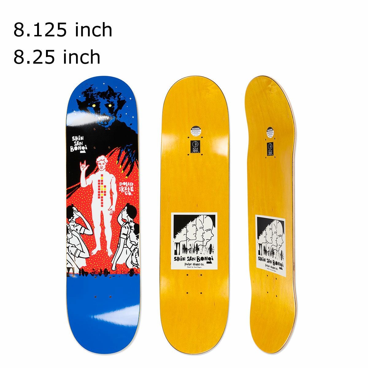 ポーラーPOLARスケボースケートボードデッキ板ShinSanbongiFanzilla8.125PSC-F25-95