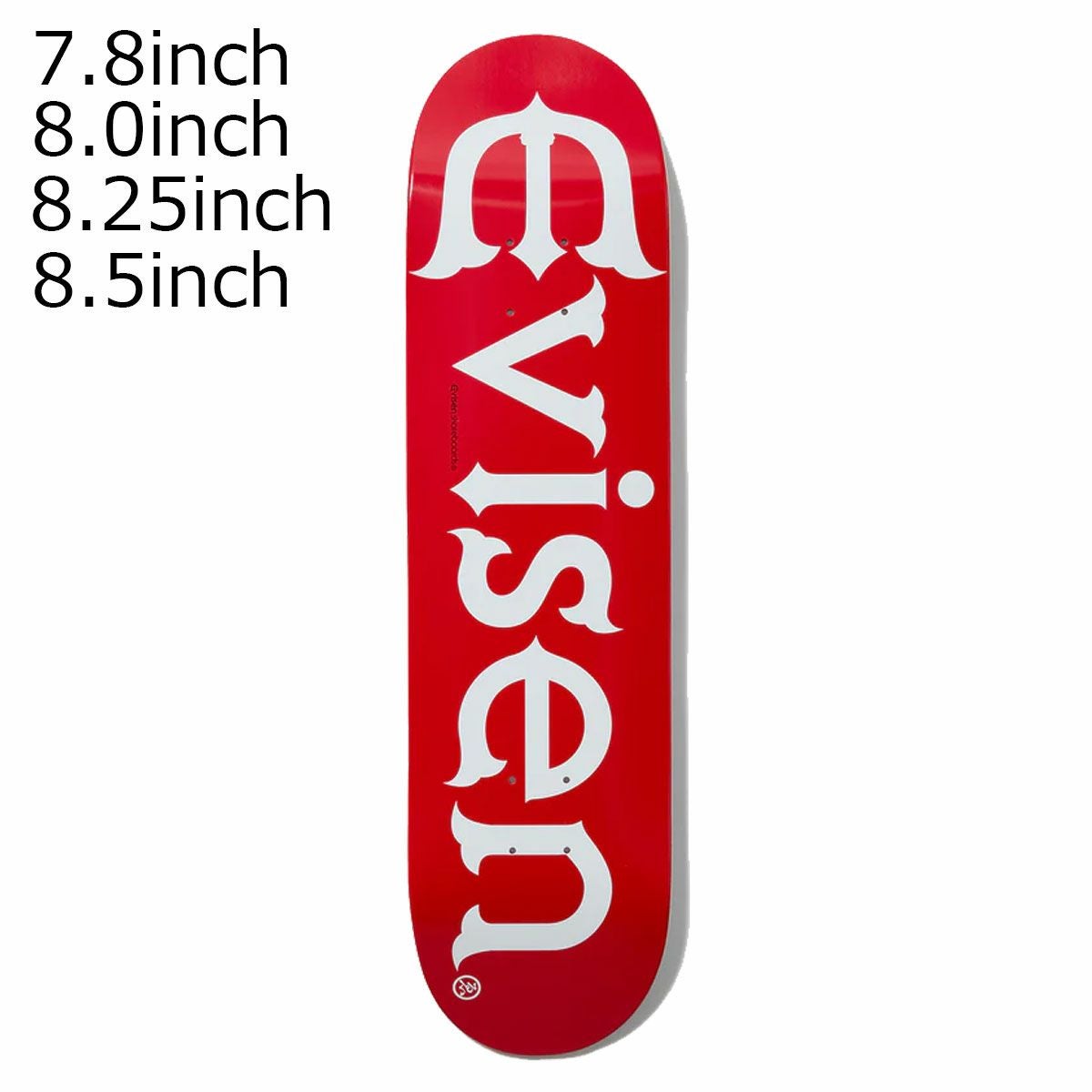 スケートボード　Evisen エビセン EVISEN EVI-LOGO RED スケートボード デッキ EVI29-08
