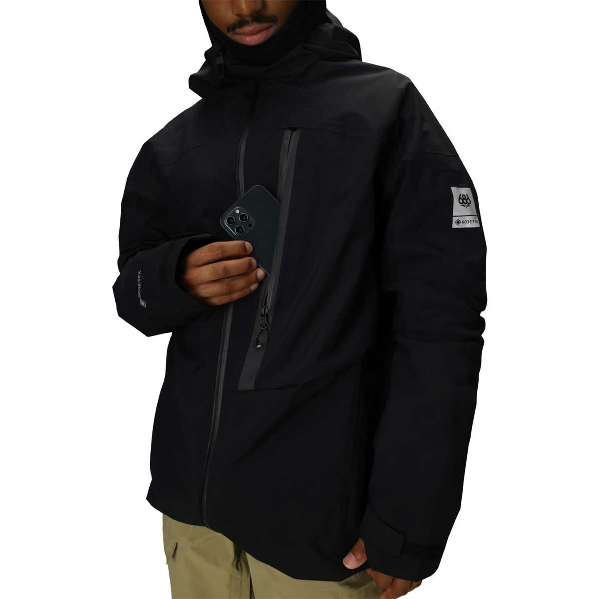 シックスエイトシックス686スノボースノボスノーボードウェアジャケットGORE-TEXGTTHERMAGRAPH(R)JACKETM5WN159-BLKメンズ男性25-26