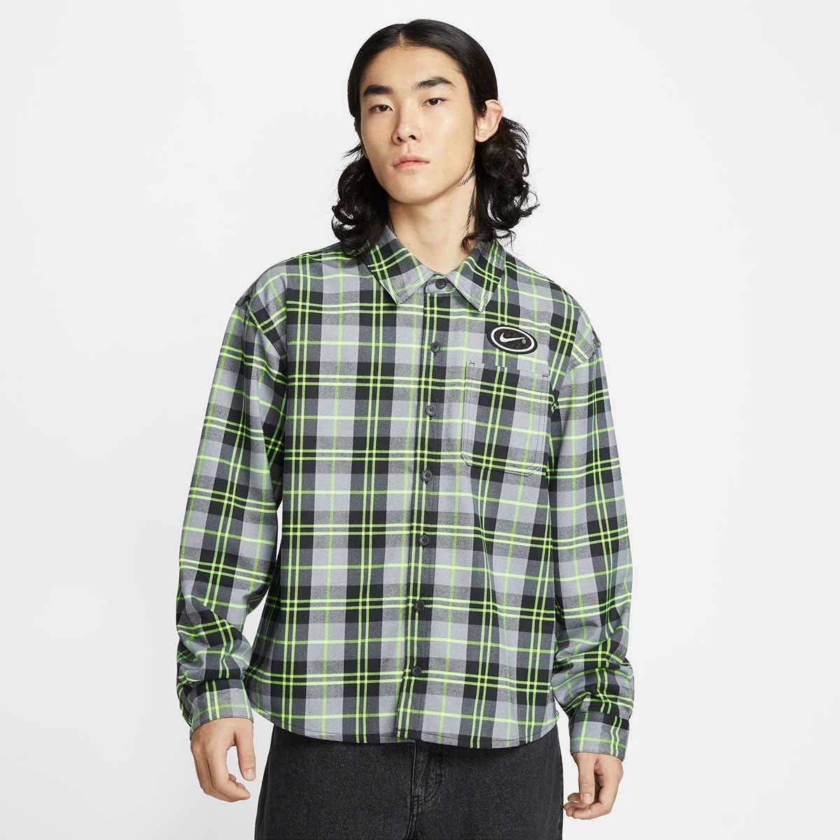 NIKE SB　ナイキ　肉厚　ウール　フランネルシャツ　スケボー NIKE SB ナイキ 肉厚 ウール フランネルシャツ スケボー - メルカリ