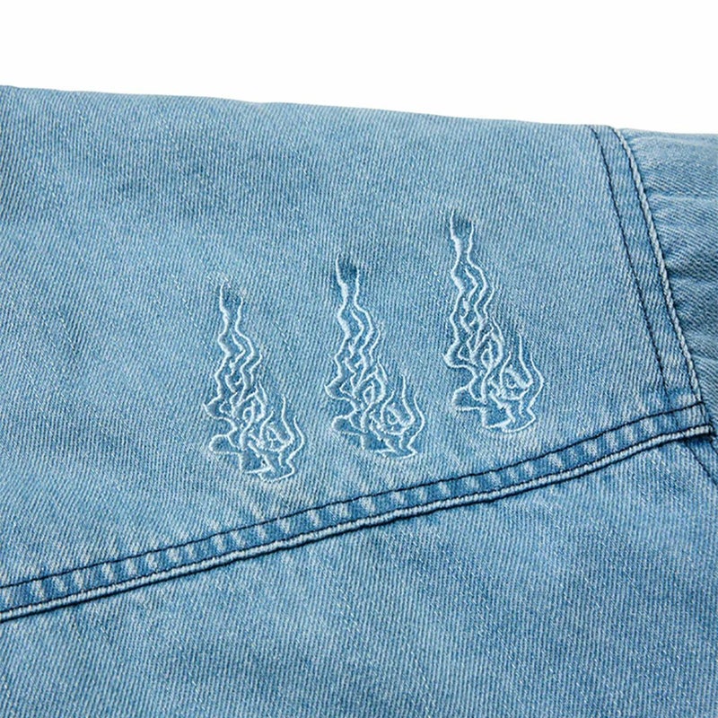 エビセンEVISENスケボースケートボードウェアアウタージャケットEYEFIREDENIMPUFFJACKET25FW-JK07メンズ男性25FA秋冬