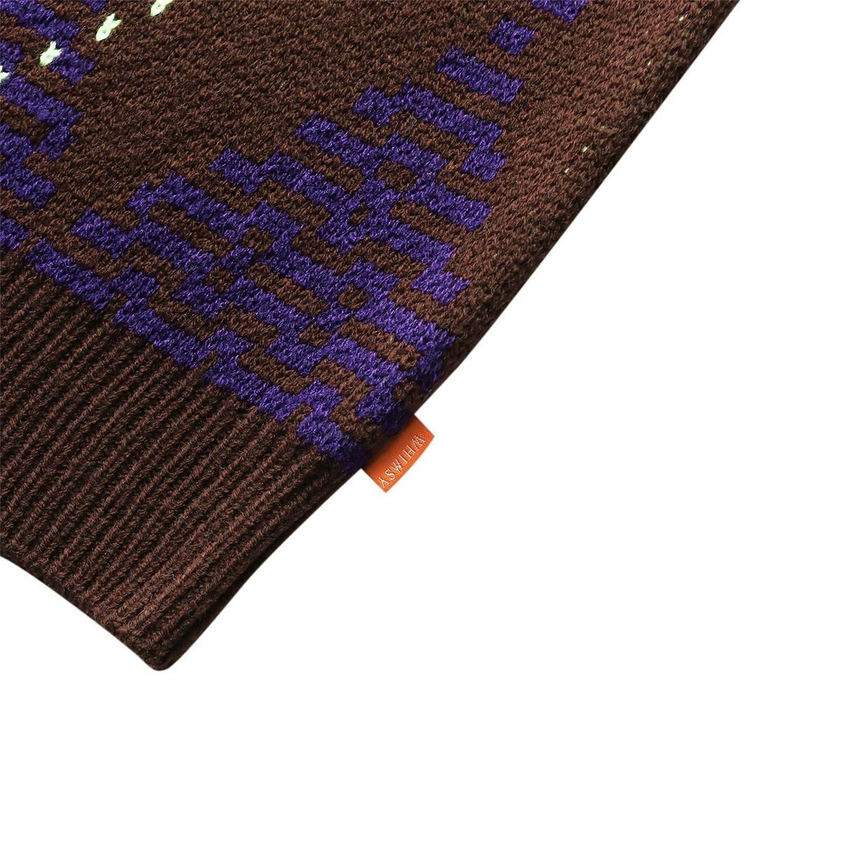 ウィムジーWHIMSYスケボースケートボードウェアニットセータービッグアーガイルセーターBigArgyleSweter12231U130291メンズレディースユニセックス25FA秋冬