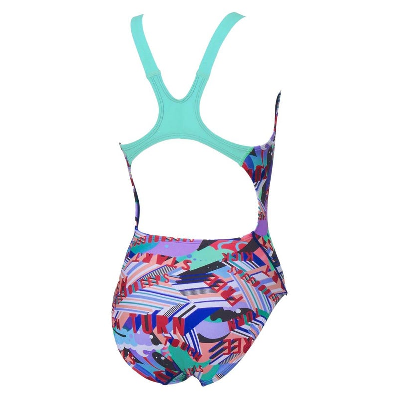 スピードSPEEDOスイムフィットネス競泳水着ワーディングストライプスターンズワイドストラップスーツSTW02606-REレディース女性26S1