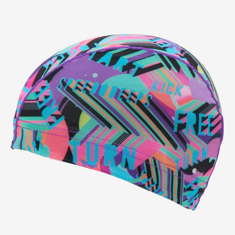 スピードSPEEDOスイムフィットネス競泳キャップワーディングストライプスメッシュキャップWORDINGSTRMESHCSE12606-MT