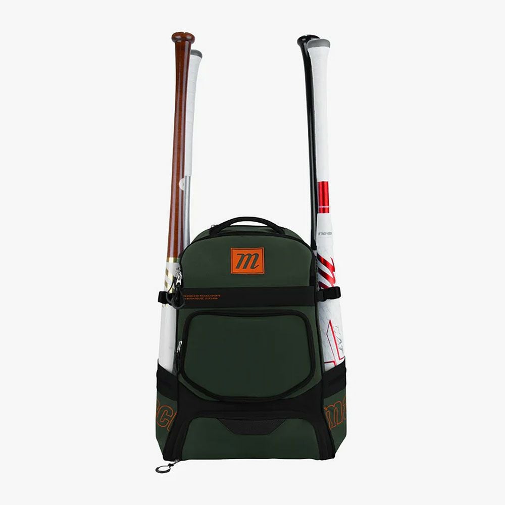 マルーチマルッチmarucciベースボール野球ソフトボール鞄バッグリュックサックバックパックデイパックバット4本収納可能バットパックMBRNGRBP-GRBKメンズレディースユニセックス26SP春夏