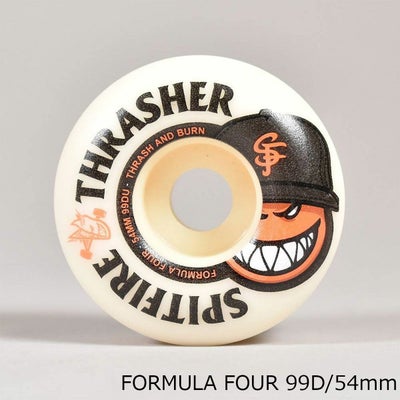 スピットファイアSPITFIREスケボースケートボードウィールF499DRADIALFULLSHAPETHRASHER×SPITFIRECITY54mm21110393A54