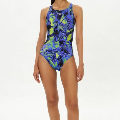 スピードSPEEDOスイムフィットネス競泳水着フレックスシグマニューエイムカットスーツ2SCW02606F-BLレディース女性26S1