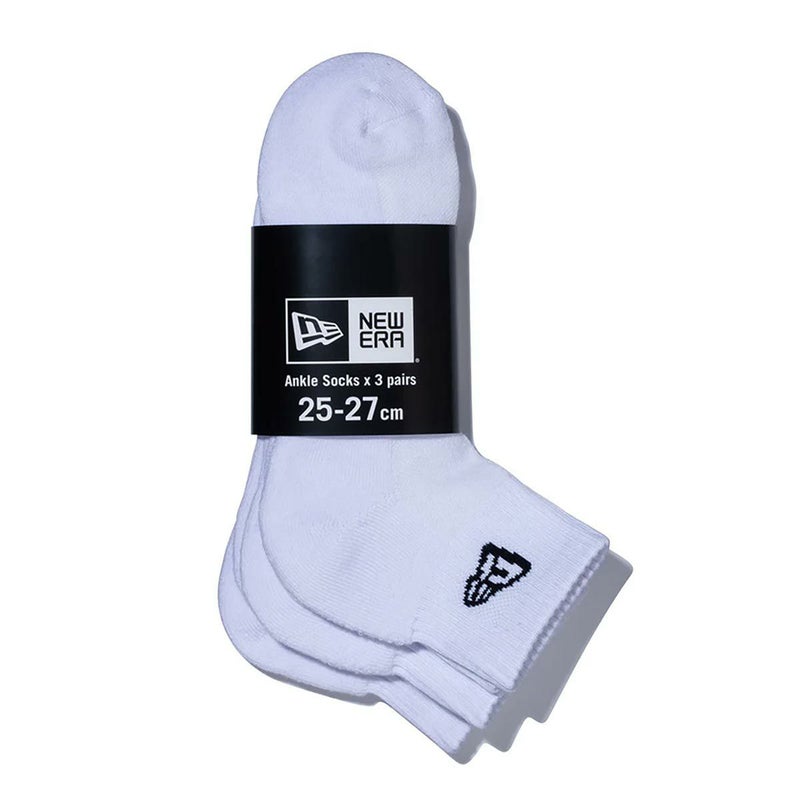 ニューエラNEWERAサーフィンサーフソックス靴下ソックスアンクル3ペアホワイト14518186メンズレディースユニセックス26SP春夏