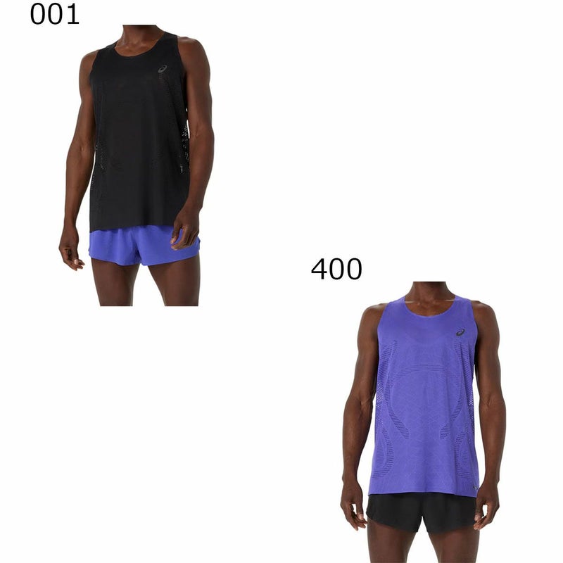 アシックスasicsランニングウェアノースリーブタンクトップメタランシングレットMETARUNSINGLET2011D508メンズ男性26SP春夏