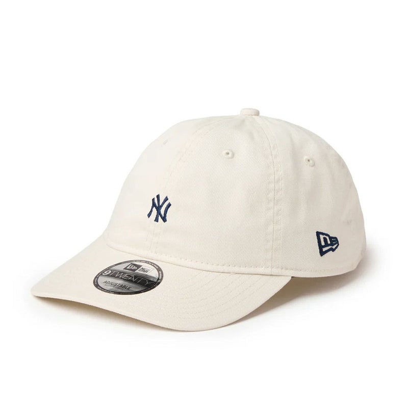 ニューエラNEWERAアウトドアカジュアル帽子キャップ9TWENTYウォッシュドコットンMiniLogoニューヨーク・ヤンキースアイボリー/ミッドナイトネイビー920WASHEDMLNEYYAN14942673メンズレディースユニセックス26SP春夏