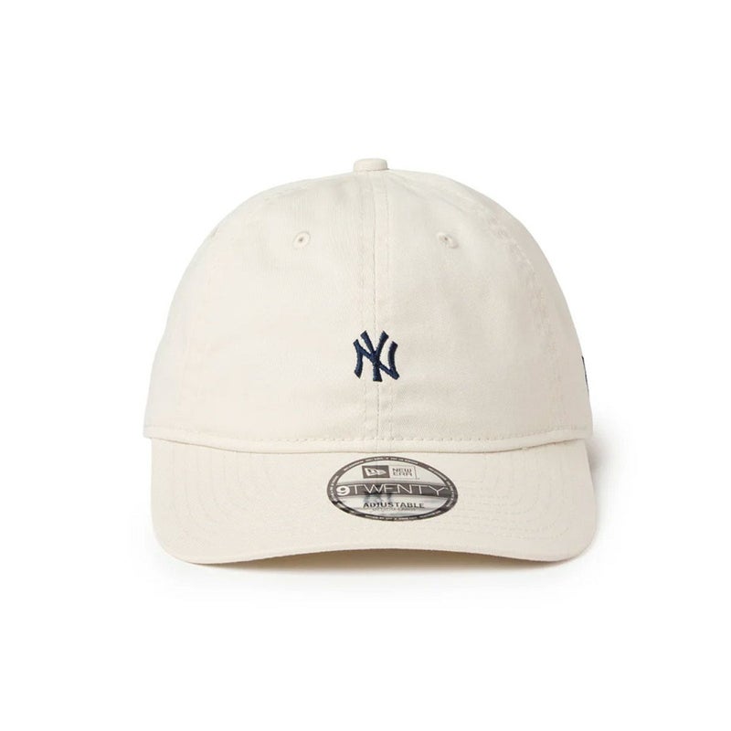 ニューエラNEWERAアウトドアカジュアル帽子キャップ9TWENTYウォッシュドコットンMiniLogoニューヨーク・ヤンキースアイボリー/ミッドナイトネイビー920WASHEDMLNEYYAN14942673メンズレディースユニセックス26SP春夏