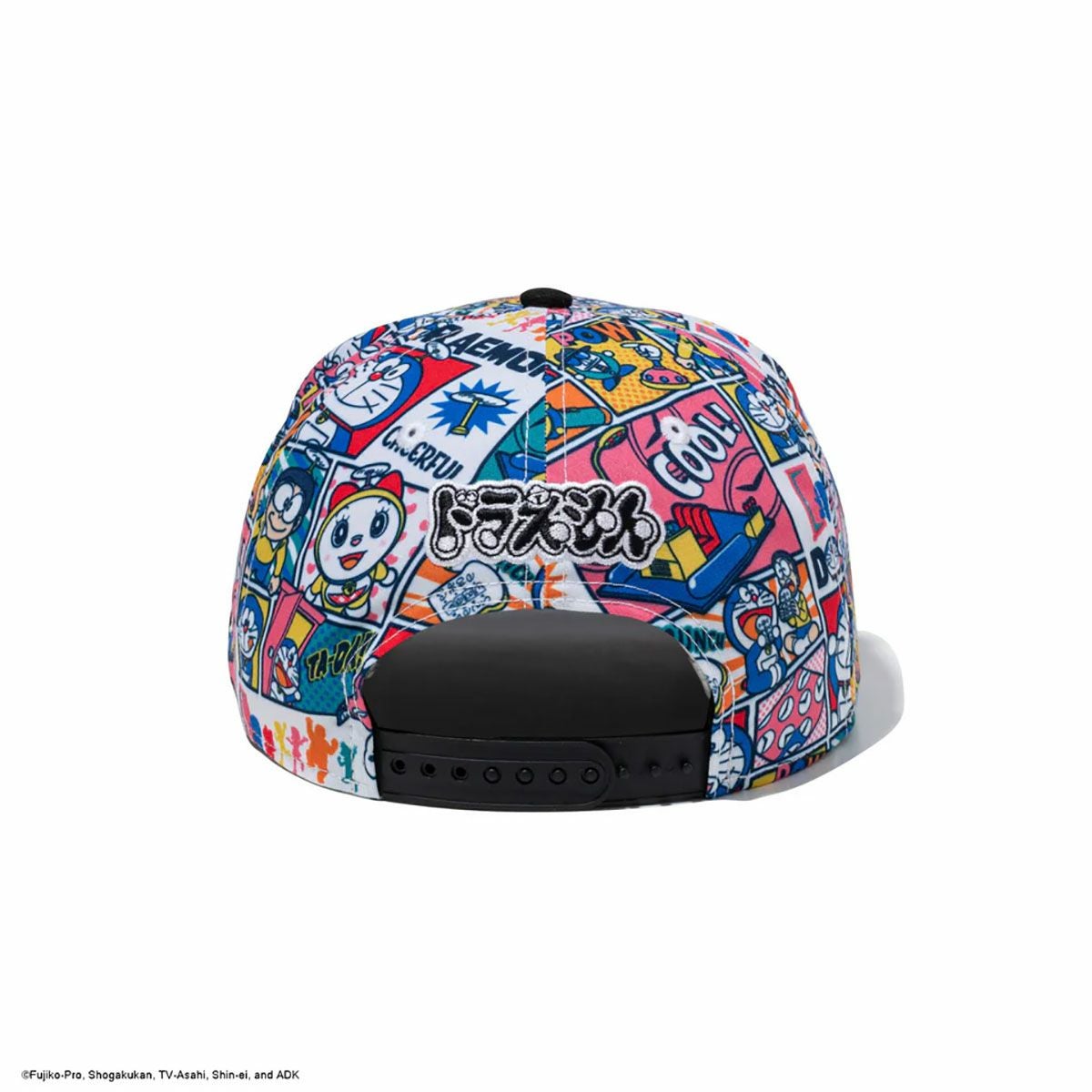 ニューエラNEWERAアウトドアカジュアル帽子キャップ9FIFTYドラえもんコミックオールオーバープリントブラックバイザー14935420メンズレディースユニセックス26SP春夏