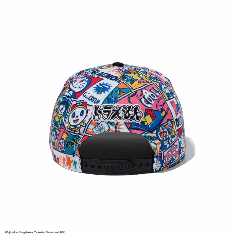 ニューエラNEWERAアウトドアカジュアル帽子キャップ9FIFTYドラえもんコミックオールオーバープリントブラックバイザー14935420メンズレディースユニセックス26SP春夏