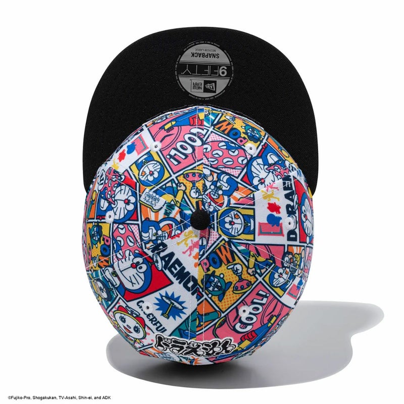 ニューエラNEWERAアウトドアカジュアル帽子キャップ9FIFTYドラえもんコミックオールオーバープリントブラックバイザー14935420メンズレディースユニセックス26SP春夏