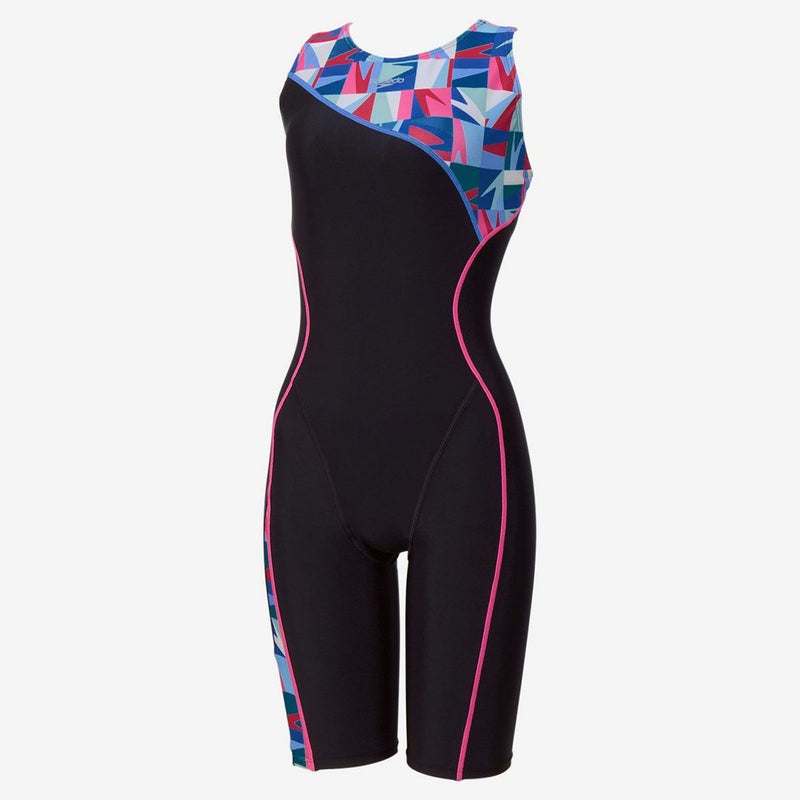 スピードSPEEDOスイムフィットネス競泳水着パズルルースンニースキンSFW12611-REレディース女性26S1