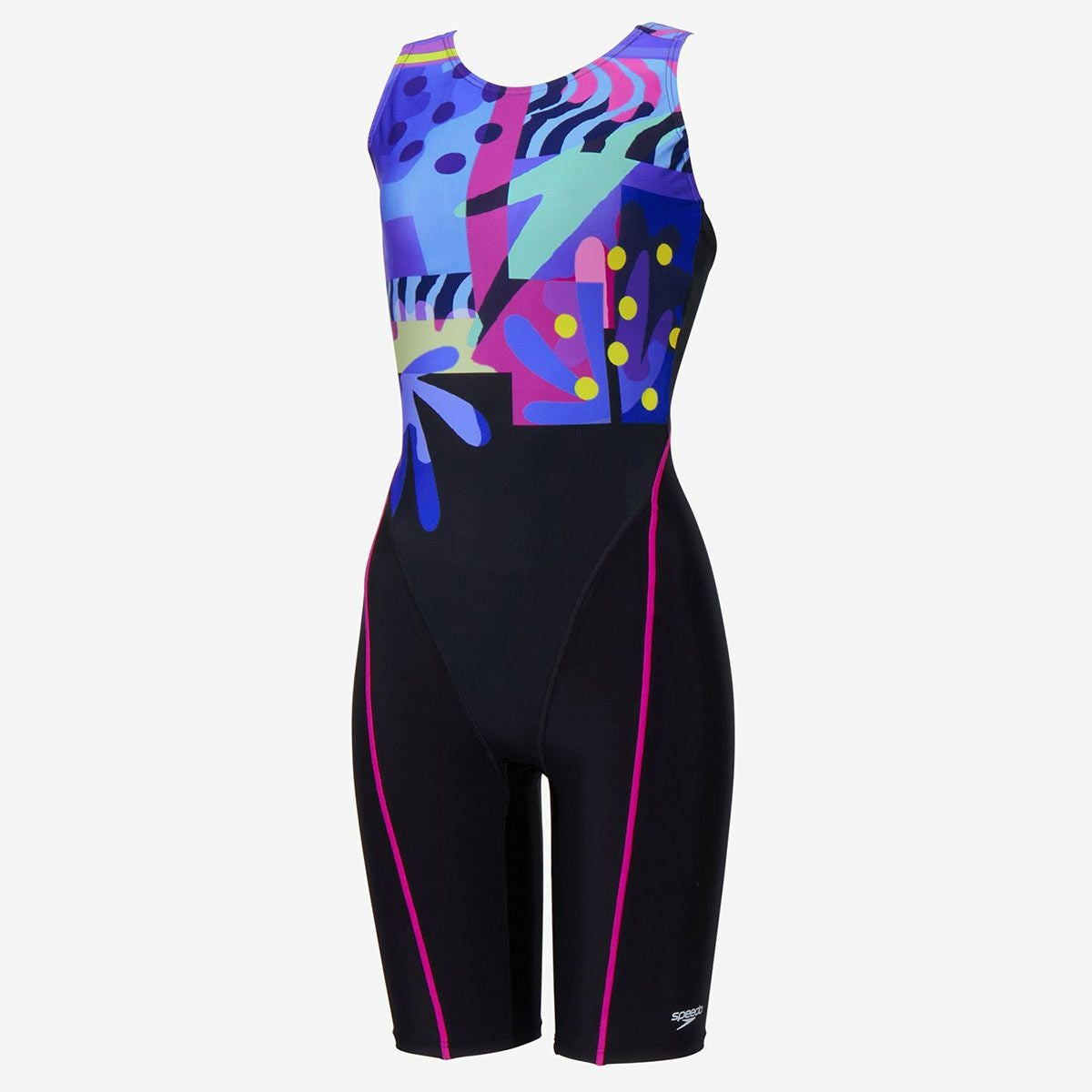 スピードSPEEDOスイムフィットネス競泳水着ウォーターファンルースンニースキンSFW12613-BLレディース女性26S1