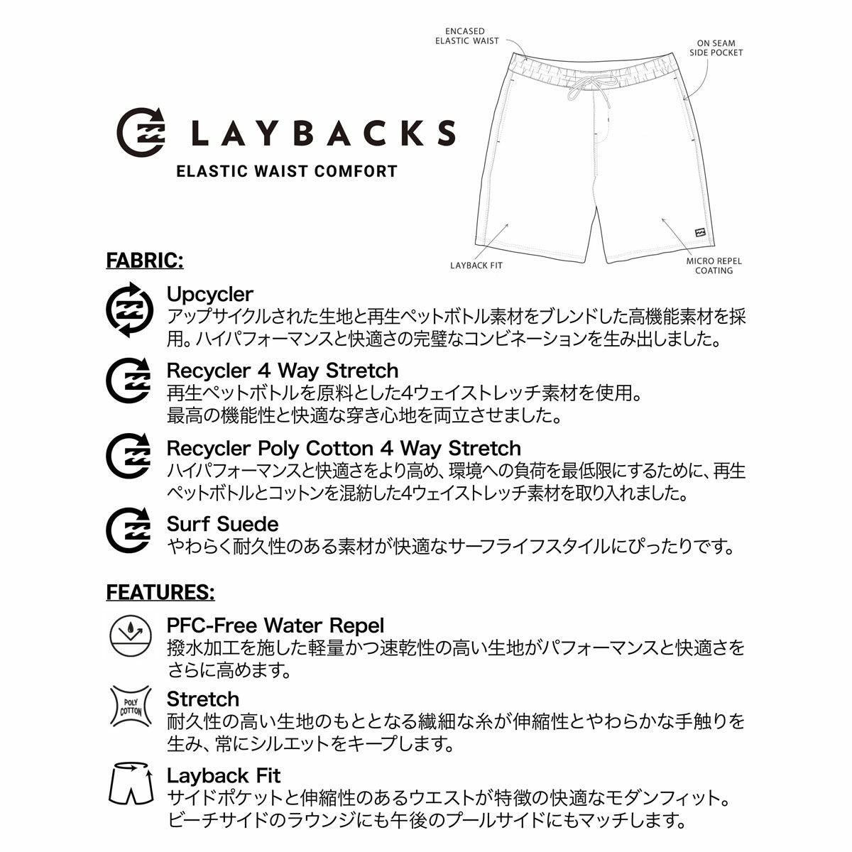 ビラボンBILLABONGサーフィンサーフ水着ボードショーツトランクス海パンGOODTIMESLAYBACKSBG011518メンズ男性26SP春夏