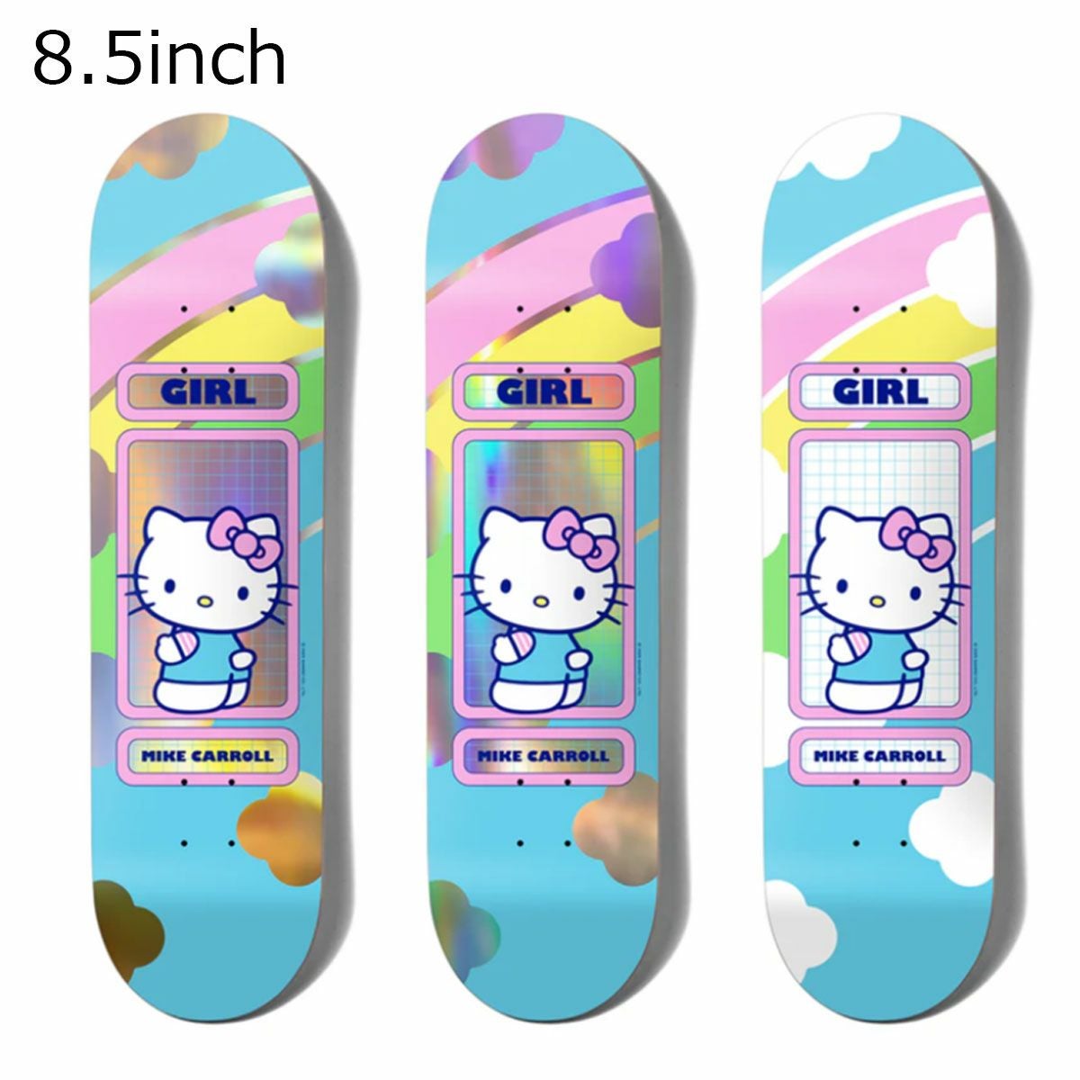 ガールGIRLスケボースケートボードデッキ板HELLOKITTY&FRIENDSRAINBOWBLINDBAGDECKG4919
