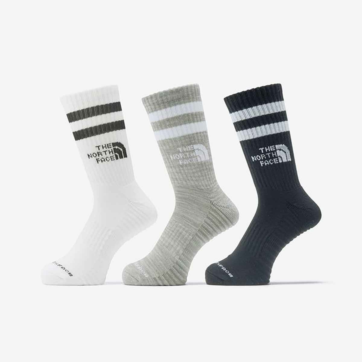ザ・ノース・フェイスTHENORTHFACEランニングソックス靴下アンイーブンドライ3Pクルー3PCREWNN82604-MKメンズレディースユニセックス26SS春夏