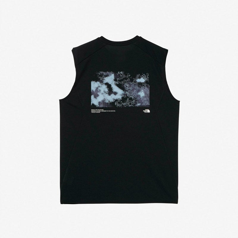 ザ・ノース・フェイスTHENORTHFACEランニングトレーニングウェアノースリーブタンクトップスリーブレスGTDメランジグラフィッククルーNT12676-Kメンズ男性26SS春夏