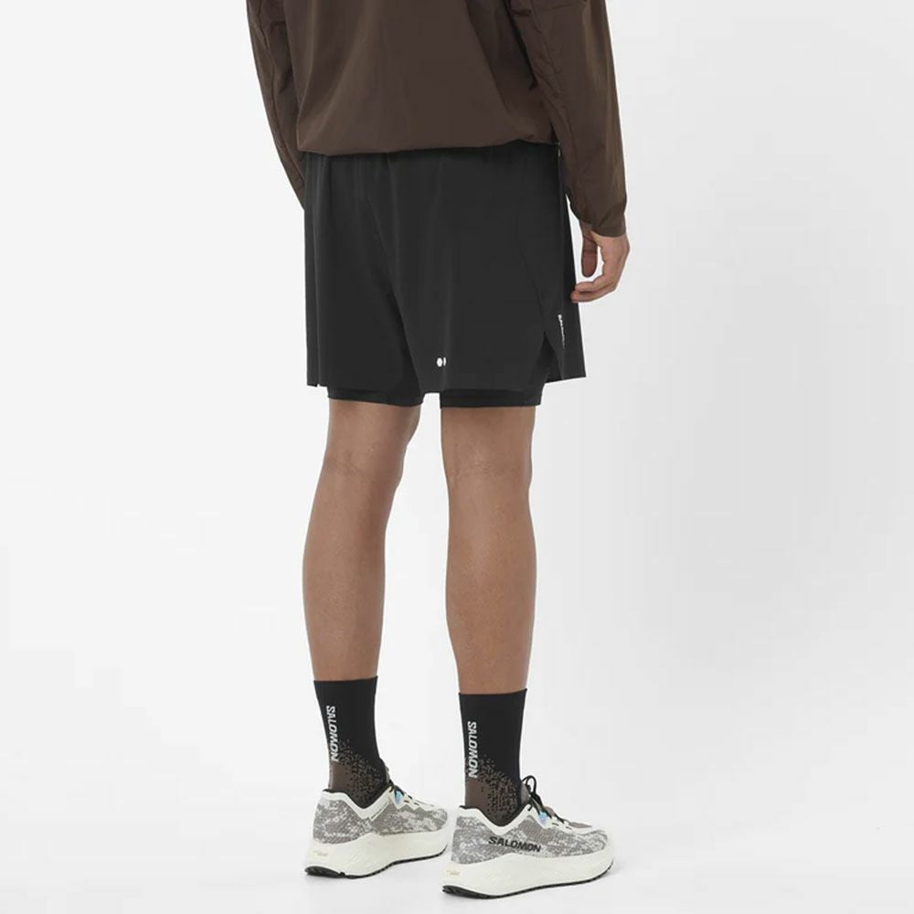 サロモンSALOMONランニングウェアボトムスショートハーフパンツ短パンSENSEAERO2IN1TRAIL5"LC2768900メンズ男性26SP春夏