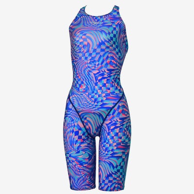 スピードSPEEDOスイムフィットネス競泳水着フレックスシグマニューセミオープンバックニースキン3SCW12607F-BLレディース女性26S1